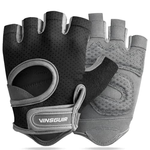 VINSGUIR Workout Gloves for Women and Men | Breathable & Padded Weight Lifting Gloves thumbnail 1