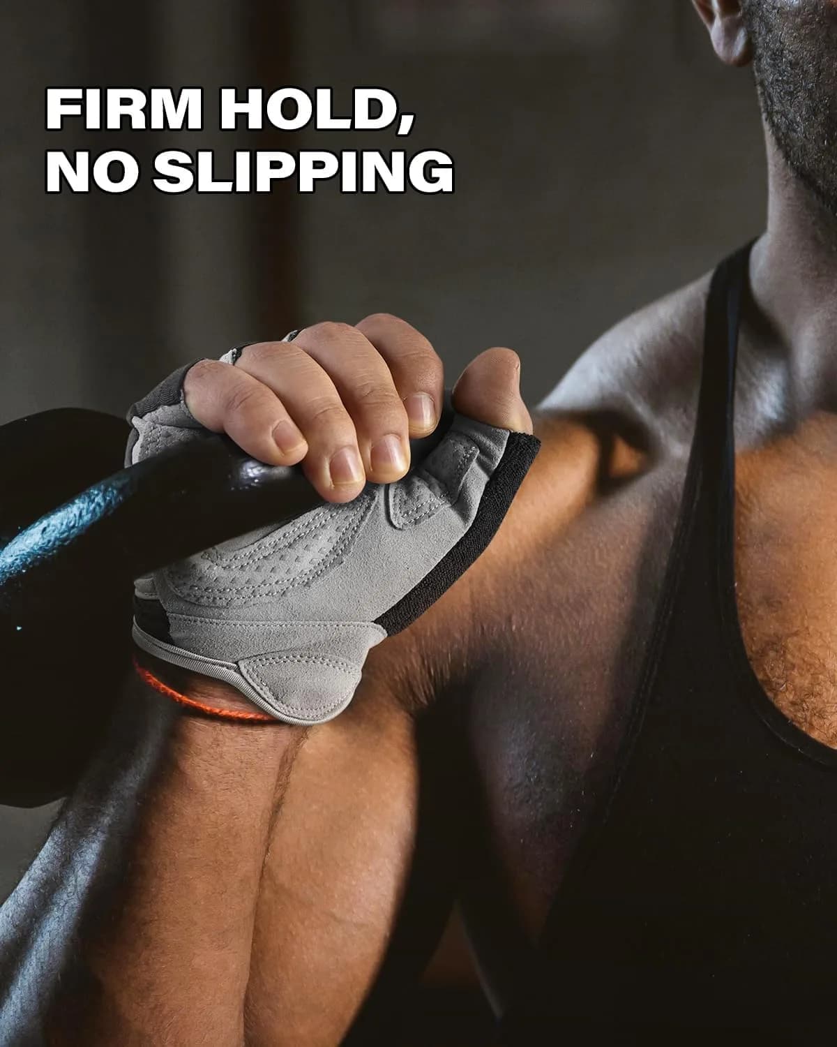 VINSGUIR Workout Gloves - Black/Gray, Medium Size for Men & Women Weightlifting - view 3