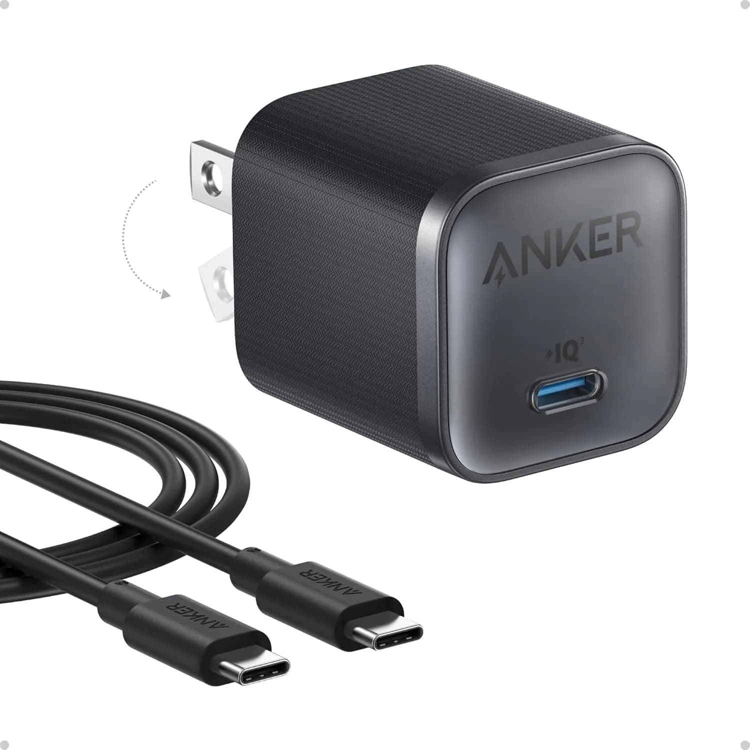 Anker Nano 45W USB-C Charger & 6ft Cable | 200-240V Fast Charging for iPhone, MacBook, Pixel - main product image