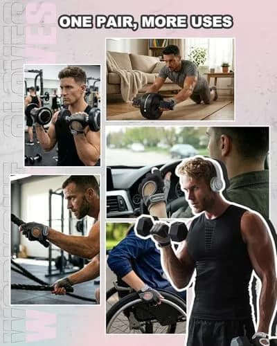 VINSGUIR Workout Gloves for Women and Men | Breathable Weight Lifting Gloves for Gym Exercise, Fitness, Training, Cycling thumbnail 6