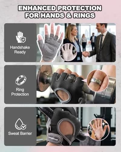 VINSGUIR Workout Gloves for Women and Men | Breathable Weight Lifting Gloves for Gym Exercise, Fitness, Training, Cycling thumbnail 7
