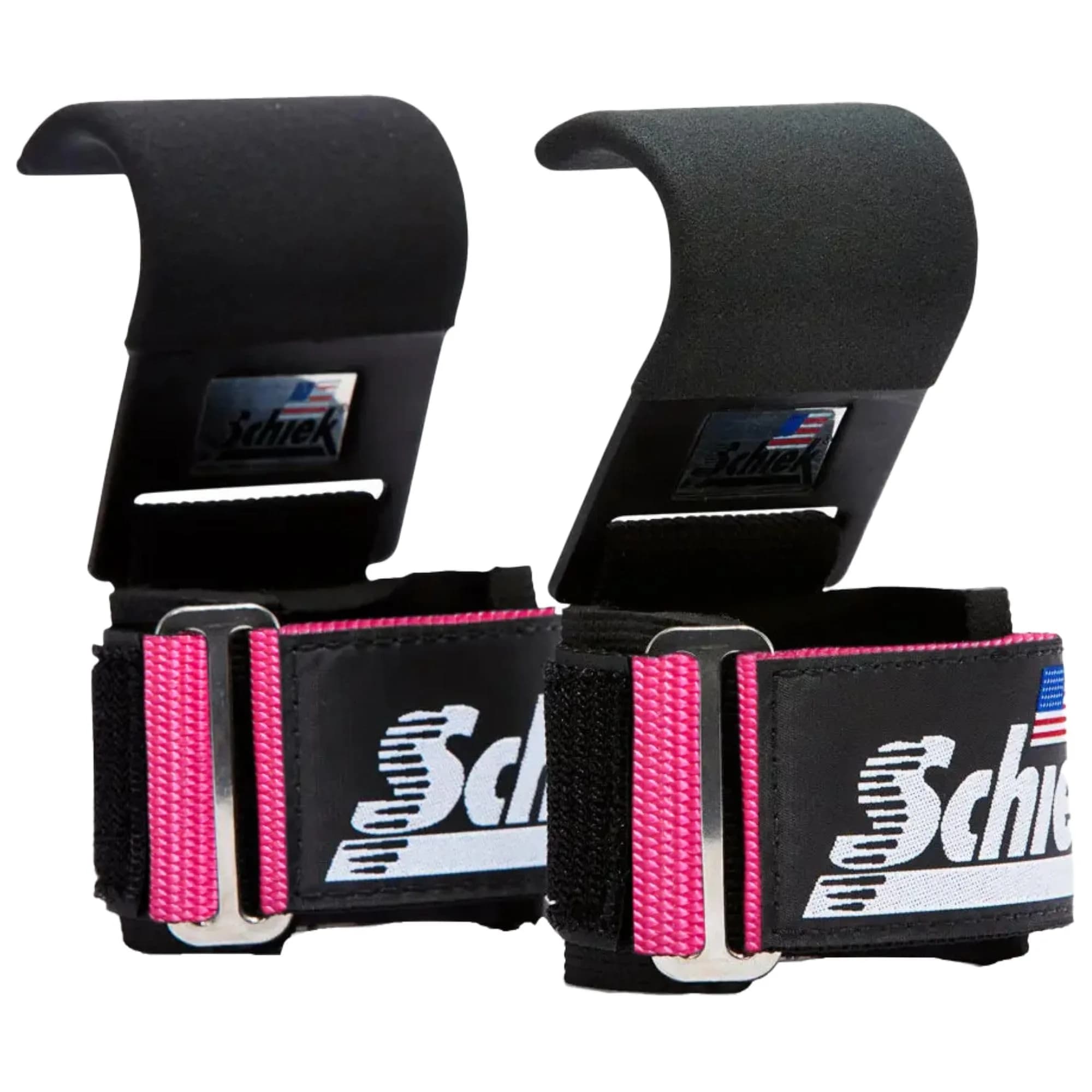 Schiek Pink Wearable Weightlifting Hooks | Heavy Support & Snug Fit (2.5" Wide)