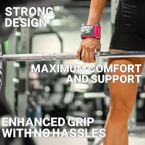 Schiek Pink Wearable Weightlifting Hooks | Heavy Support & Snug Fit (2.5" Wide) thumbnail 5