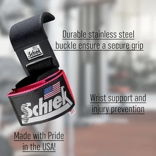 Schiek Pink Wearable Weightlifting Hooks | Heavy Support & Snug Fit (2.5" Wide) thumbnail 7