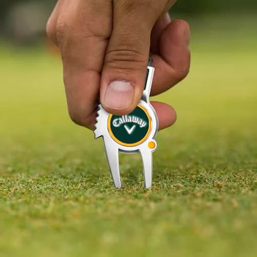 Callaway 4-in-1 Golf Divot Repair Tool Green/Yellow | Multi-Function Golf Essential thumbnail 5