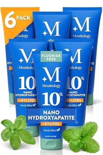Mouthology 10% Nano Hydroxyapatite Toothpaste Fresh Mint 24oz (810g) | Dentist-Recommended Fluoride-Free Enamel Care thumbnail 1