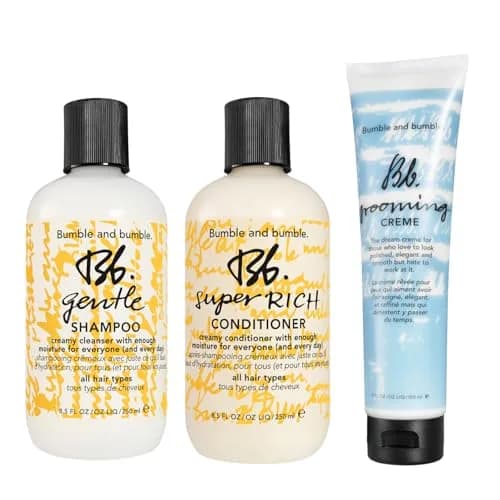 Bumble and bumble. Gentle Shampoo + Super Rich Conditioner + Grooming Cream Set | 21.95 Fl Oz (650 ml) | Adds Moisture + Shine thumbnail 1