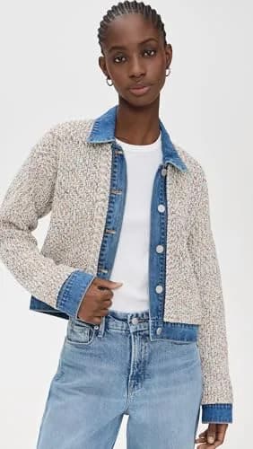 [BLANKNYC] Women's Happy Place Sweater, Multi Color, L | Ribbed Mock Neck, Cotton Blend, Casual Comfort thumbnail 2
