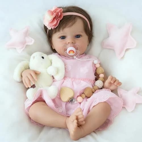 SCOM 20 Inch Reborn Baby Doll Girl | Realistic Newborn Baby Toy for Kids 3+ thumbnail 1
