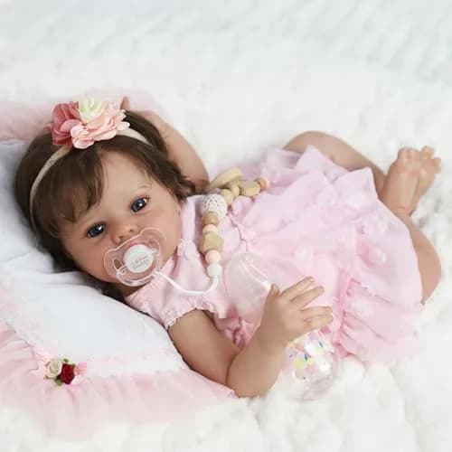 SCOM 20 Inch Reborn Baby Doll Girl | Realistic Newborn Baby Toy for Kids 3+ thumbnail 3