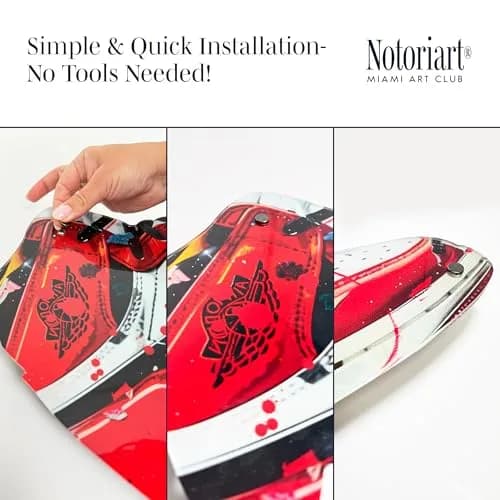 NotoriArt Retro Sneaker Acrylic Wall Art Die-Cut 19" x 10.5" | Street Art Sneaker Shape thumbnail 5