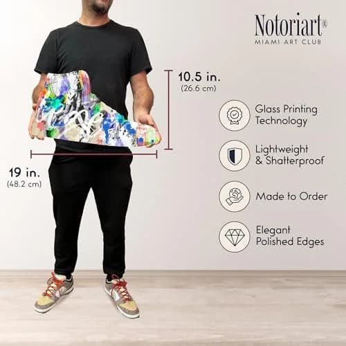NotoriArt Retro Sneaker Acrylic Wall Art Die-Cut 19" x 10.5" | Icons Sneaker Shape thumbnail 6