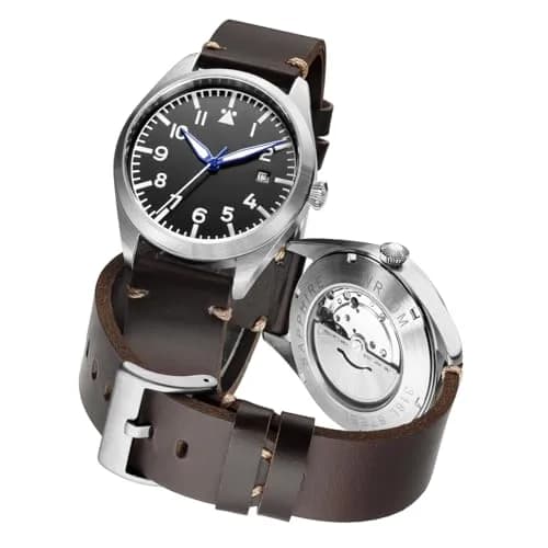Boyarca Pilot Watch Men's Aviator Automatic Mechanical Watch 40mm (1.57 in) | Japan MIYOTA 8215 Movement thumbnail 1