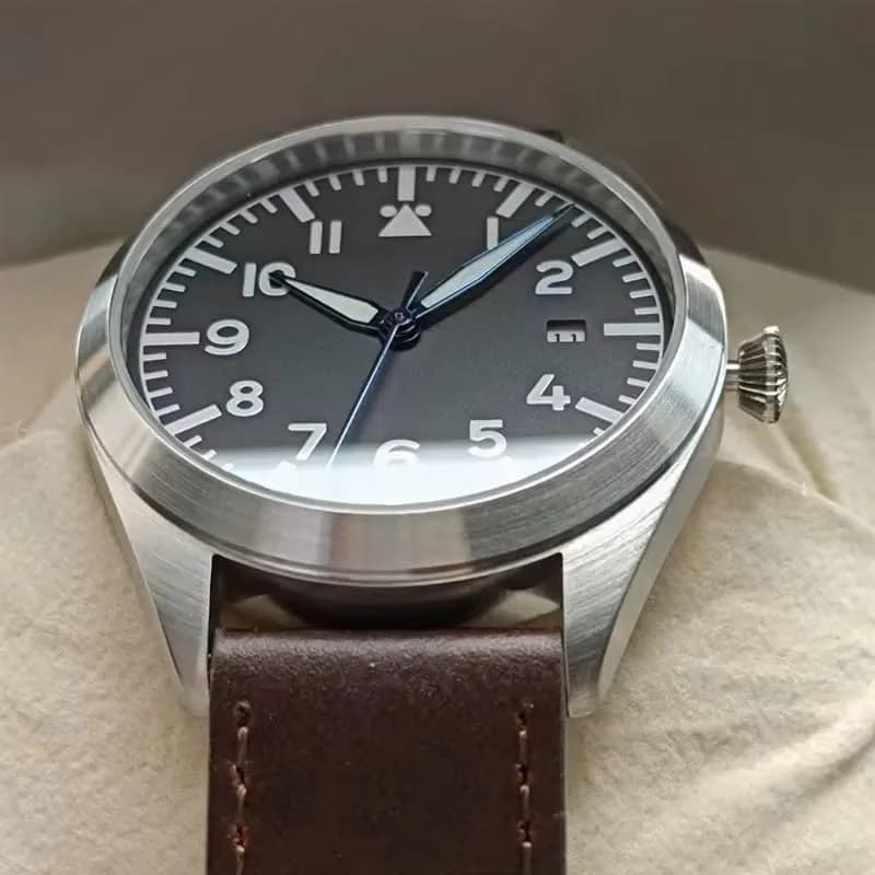 Boyarca Pilot Watch Men's Aviator Automatic Mechanical Watch 40mm (1.57 in) | Japan MIYOTA 8215 Movement thumbnail 7
