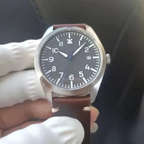 Boyarca Pilot Watch Men's Aviator Automatic Mechanical Watch 40mm (1.57 in) | Japan MIYOTA 8215 Movement thumbnail 8