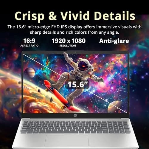 HP Pavilion Notebook 15.6" FHD IPS Anti-Glare Laptop, Intel i5-1235U, 16GB RAM, 1.16TB Storage, Windows 11 Pro, Silver thumbnail 4