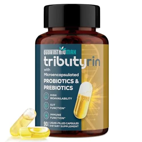 Quorinthiumax Tributyrin Supplement for Gut & Immune 800mg | High Bioavailability with Microencapsulated Probiotics & Prebiotics - 90 Capsules thumbnail 1