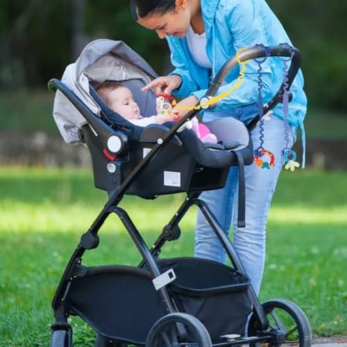 Yunaeduo Silicone Toy Straps for Stroller, 5 Pack | BPA-Free, Adjustable Safety Holder for Baby & Toddler Toys, Cups, and More thumbnail 2