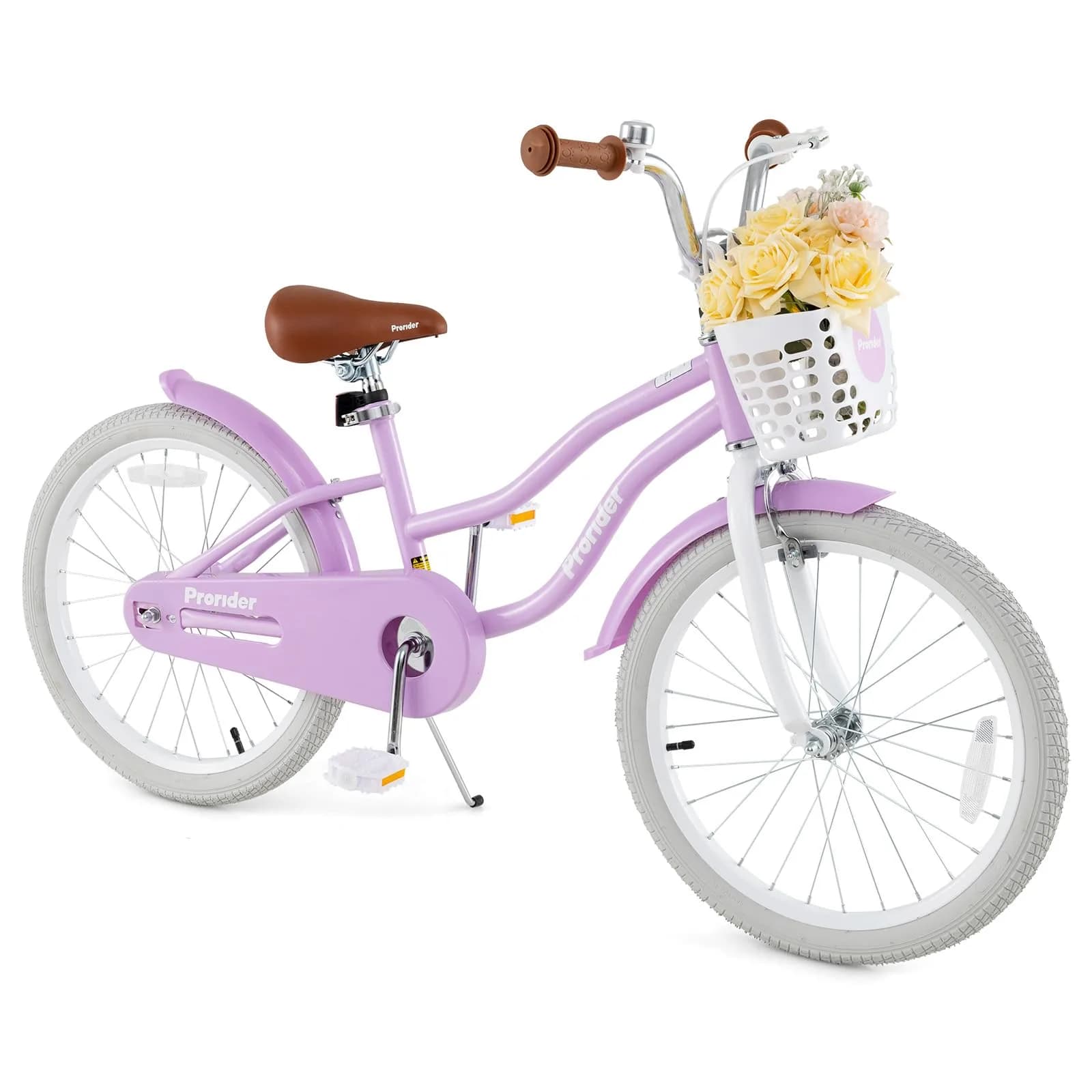 HONEY JOY Kids Bike, 20 Inch Pink | Adjustable Handlebar & Seat, Fully Enclosed Chain, Kids Bicycle for 8+ — Light Purple / 12 14 16 18 20 Inch