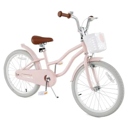 HONEY JOY Kids Bike, 20 Inch Pink | Adjustable Handlebar & Seat, Fully Enclosed Chain, Kids Bicycle for 8+ thumbnail 8