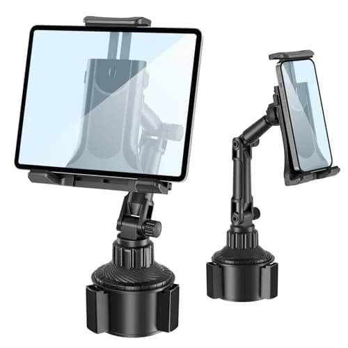 Aourxiv Car Cup Holder Phone & Tablet Mount | 8.7" Adjustable Arm, 4"-13" Device Compatibility thumbnail 1