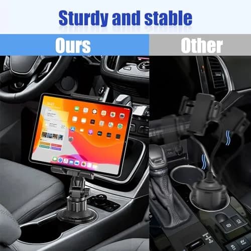 Aourxiv Car Cup Holder Phone & Tablet Mount | 8.7" Adjustable Arm, 4"-13" Device Compatibility thumbnail 6