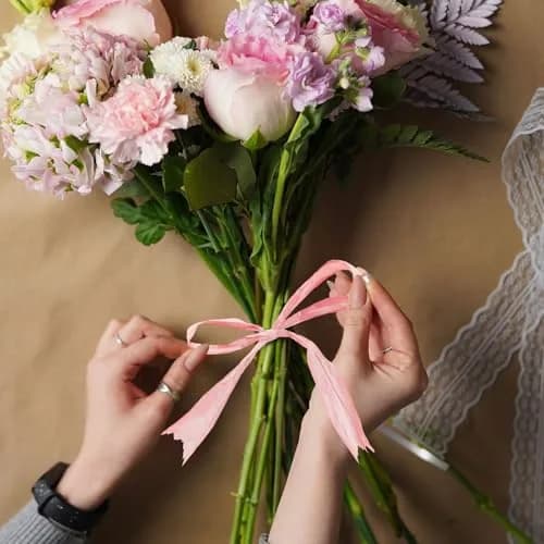 CREATRILL Raffia Paper Craft Ribbon 218 Yards (654 ft / 199 m) Pink | Eco-Friendly & Biodegradable thumbnail 6