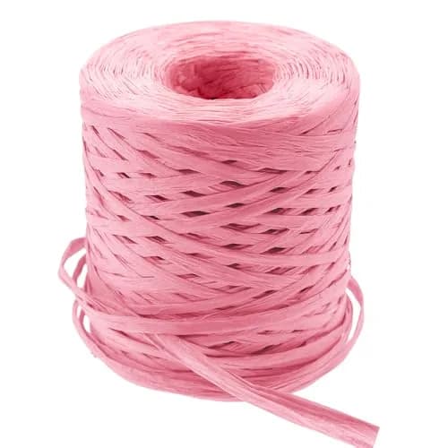 CREATRILL Raffia Paper Craft Ribbon 218 Yards (654 ft / 199 m) Pink | Eco-Friendly & Biodegradable thumbnail 1