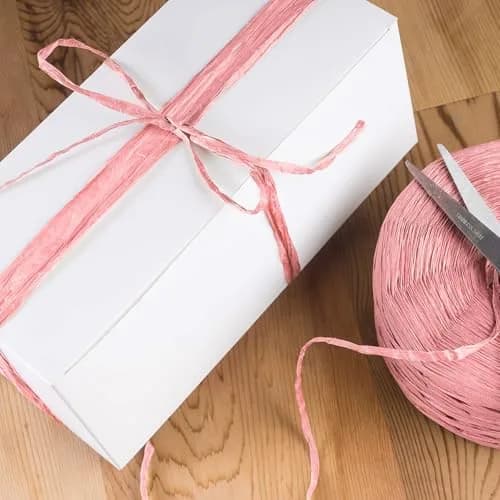 CREATRILL Raffia Paper Craft Ribbon 218 Yards (654 ft / 199 m) Pink | Eco-Friendly & Biodegradable thumbnail 3