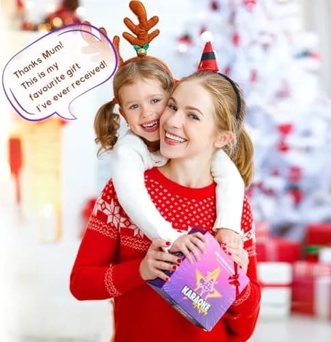 YLL Karaoke Machine for Kids, Orange | Portable Bluetooth Speaker with 2 Wireless Microphones, 5 Magic Voices Party, Present for Boys Ages 3,4,5,6,7,8,9,10+ thumbnail 5