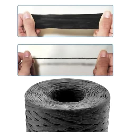 CREATRILL Black Raffia Paper Craft Ribbon 218 Yards (654 m) | Eco-Friendly & Biodegradable thumbnail 4