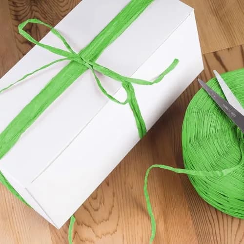 CREATRILL Raffia Paper Craft Ribbon 218 Yards (654 Meters) | Rustic Green Solid thumbnail 3