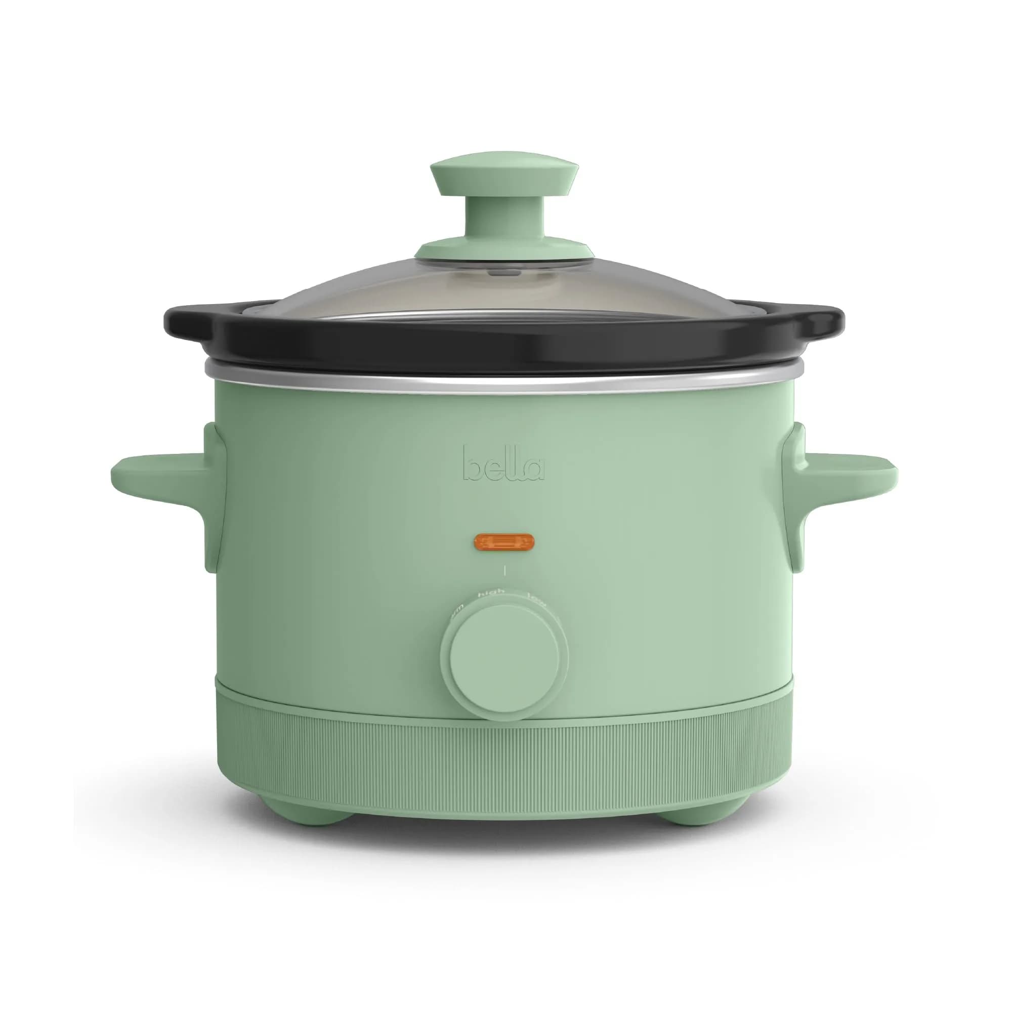BELLA 1.5QT Slow Cooker Seaglass | Non-Toxic Ceramic Coating, 3 Heat Settings — Seaglass