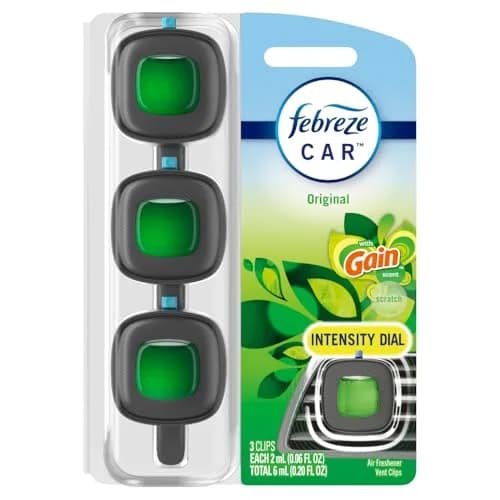 Febreze Car Air Freshener Vent Clips Gain Original Scent 3 Count | Odor-Fighting Automotive Fragrance thumbnail 9