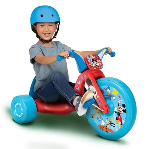 JAKKS Pacific Mickey Mouse Ride-On 15" Cruiser Tricycle for Kids 3-7 | Stable, Customizable, USA Import thumbnail 1