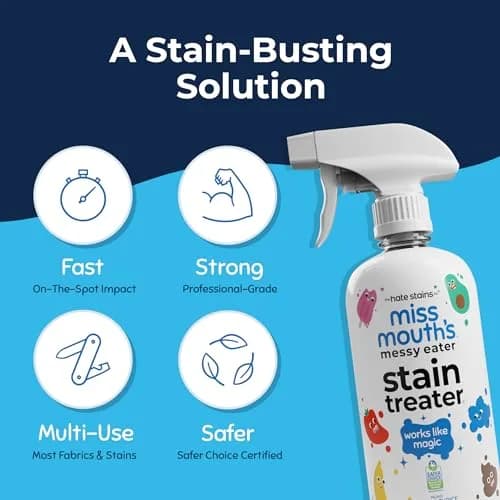 Miss Mouth's Messy Eater Stain Treater Spray 946ml (32 Fl Oz) | EPA Safer Choice Certified Stain Remover for Baby Clothes, Carpets, Upholstery thumbnail 3