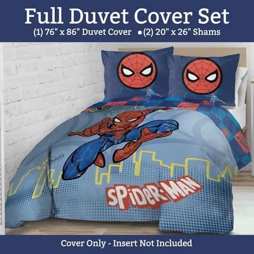 Jay Franco Spiderman Kids Duvet Cover Set Full 193cm (76" x 86") | Officially Licensed Marvel Bedding thumbnail 2