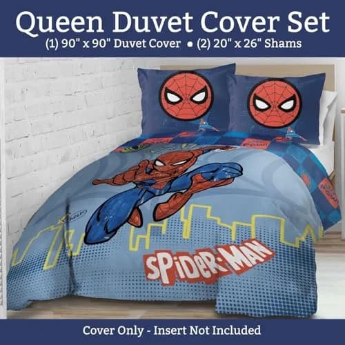 Jay Franco Spiderman Queen Duvet Cover Set 218cm (86" x 90") | Officially Licensed Marvel Bedding thumbnail 2
