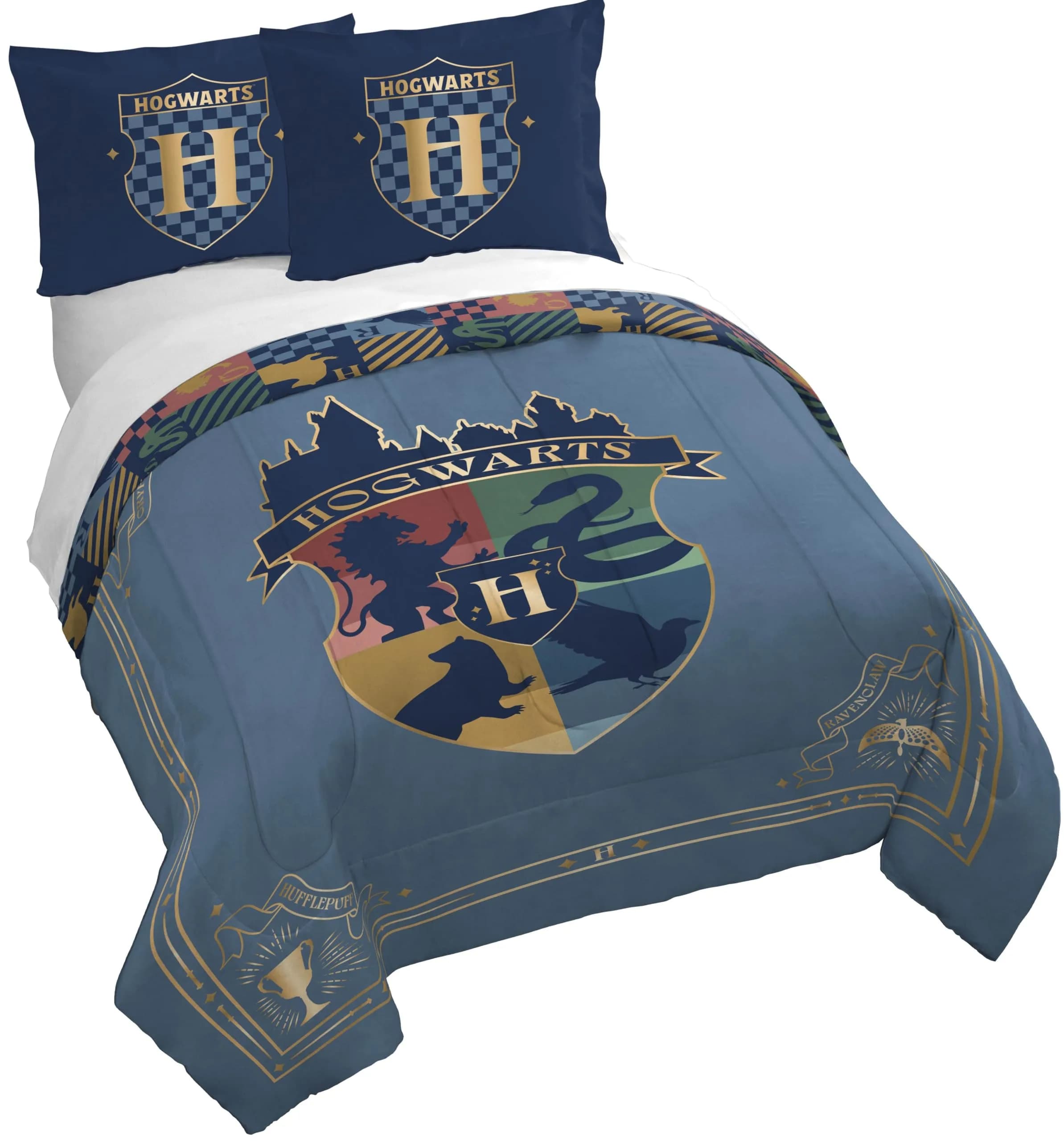 Jay Franco Harry Potter Duvet Cover Set Full Size 172cm x 218cm (68" x 86") | Officially Licensed Magical Charm
