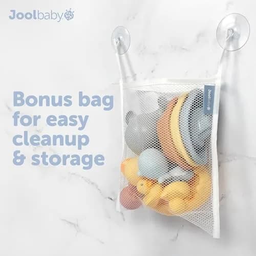 Jool Baby 12-Piece Bath Toy Gift Set with Storage Organizer | Classic Bath Time Fun for Babies & Toddlers thumbnail 3