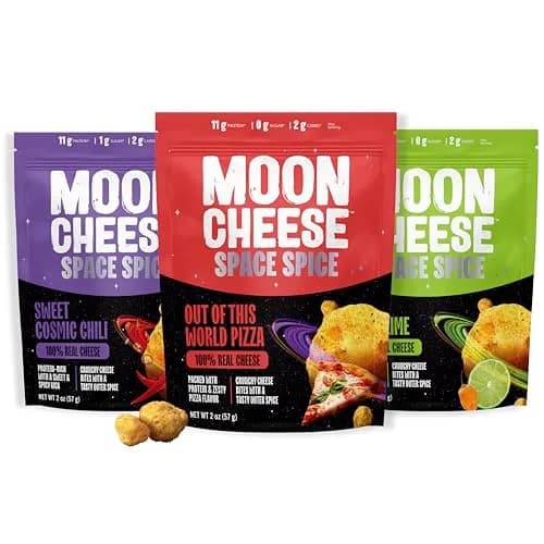 Moon Cheese Bites Bundle, Protein-Rich Cheese Snack, 6 oz (3-Pack) | Savory, Low-Carb, Gluten-Free thumbnail 1