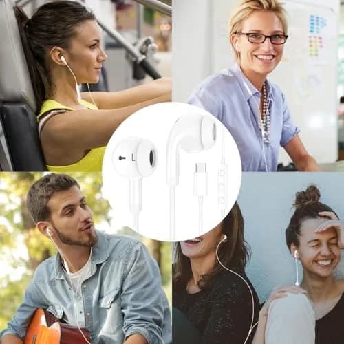 ACANDYA USB-C Wired Earbuds with Microphone & Volume Control, 1.2m Cable | Noise Isolating HiFi Stereo Headset thumbnail 5