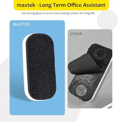 maxtek Magnetic Dry Erase Eraser Gray 1 Pack | Strong Magnetic Grip for Whiteboards and Glass Boards thumbnail 7