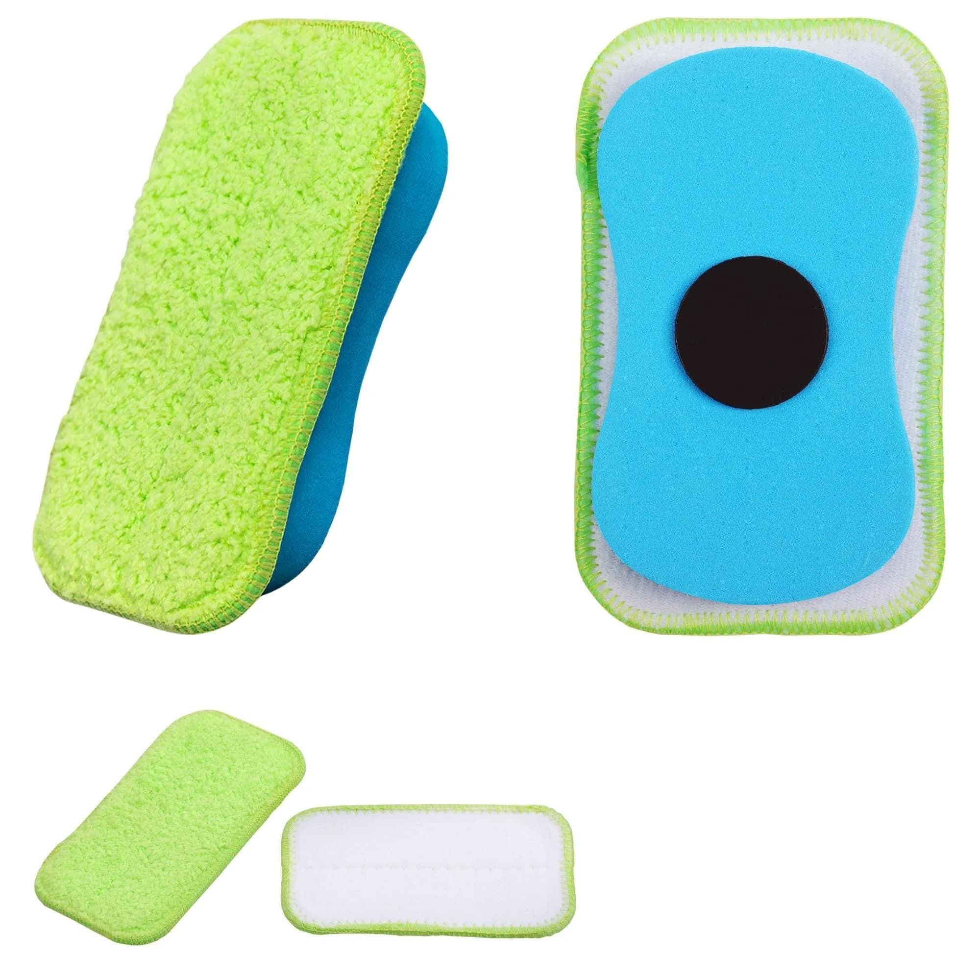 OSOPOLA 2 Pack Chalkboard Eraser + 2 Microfiber Cloths | Washable Microfiber Cleaning Tool — 12.5cm x 7.5cm