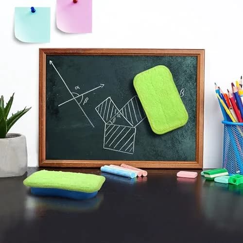 OSOPOLA 3 Pack Chalkboard Eraser + 6 Microfiber Cloths | Reusable Cleaning Tool for Whiteboards and Chalkboards thumbnail 4