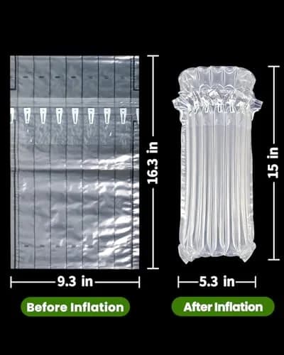 MONKKINO 10 Pack Inflatable Wine Bottle Protector Sleeves 12.5cm (5in) | Travel Safe Packaging for Fragile Items thumbnail 5
