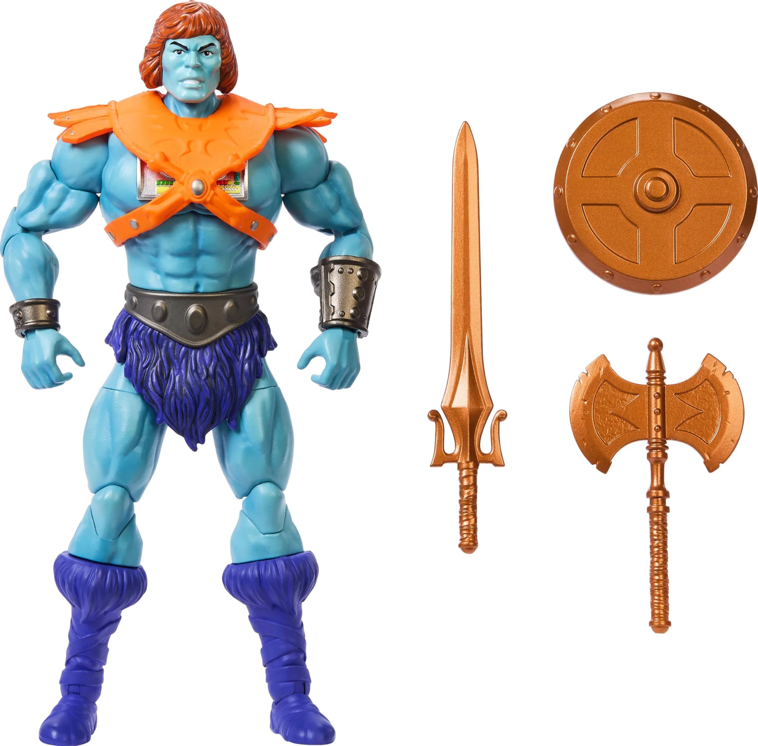 Masters of the Universe Masterverse Action Figure, Vintage Collection Faker, approx. 18 cm | Blue-Skinned Robot He-Man Villain with Accessories — Multi-coloured