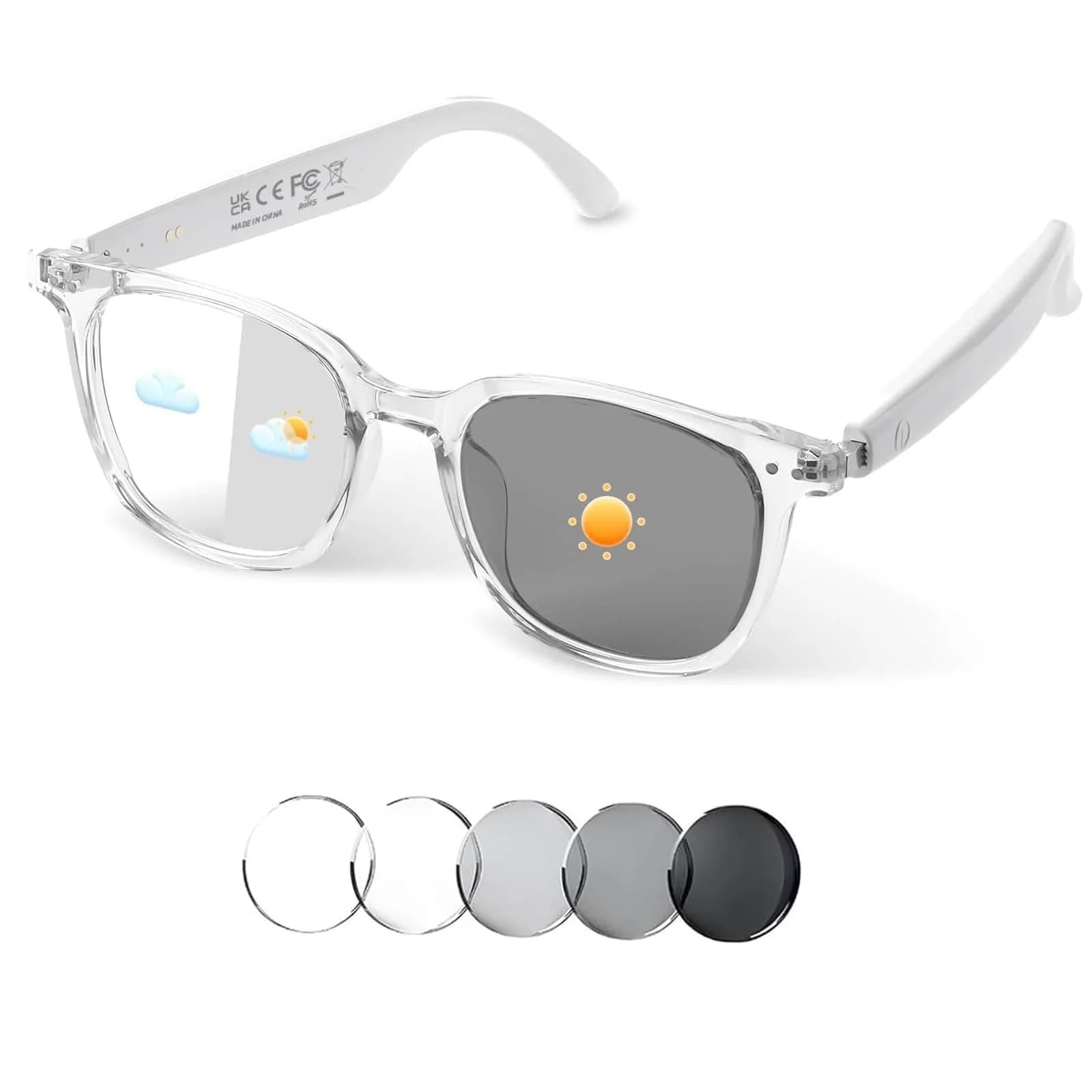 GenXenon Smart Glasses for Women Men | Bluetooth with Color-Changing Lenses - main product image