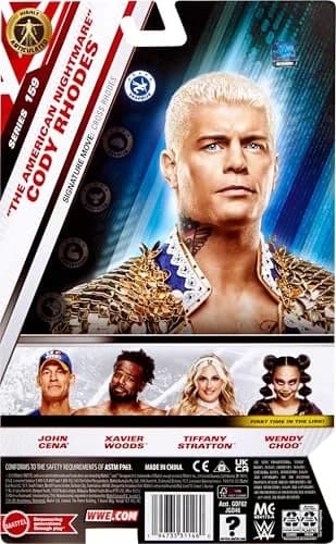 Mattel WWE Cody Rhodes Action Figure, Main Event Series 6-inch | Life-Like Look & 14 Articulation Points thumbnail 2