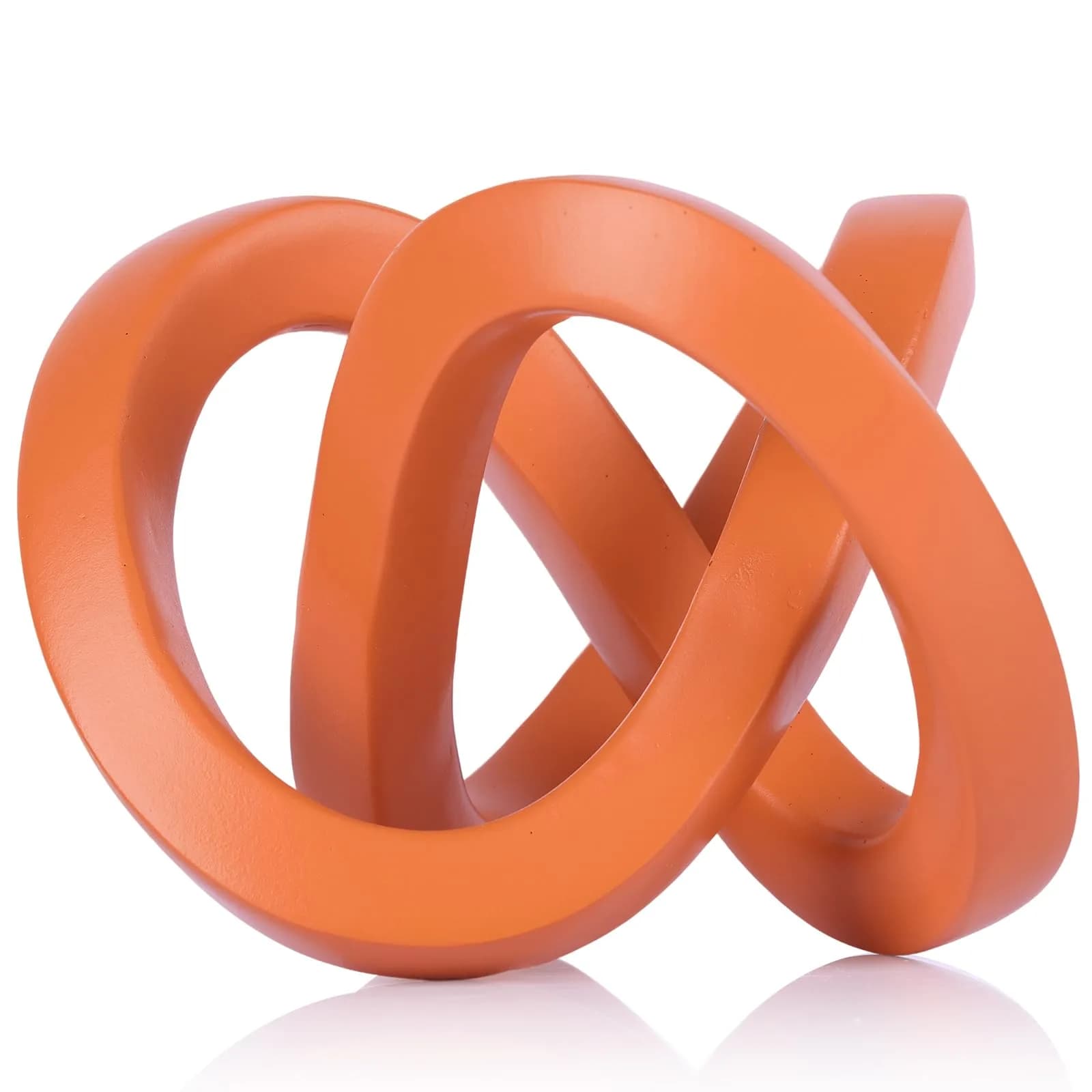 DOVDOV Orange Sculpture 3.9 inches | Modern Möbius Strip Home Decor thumbnail 1
